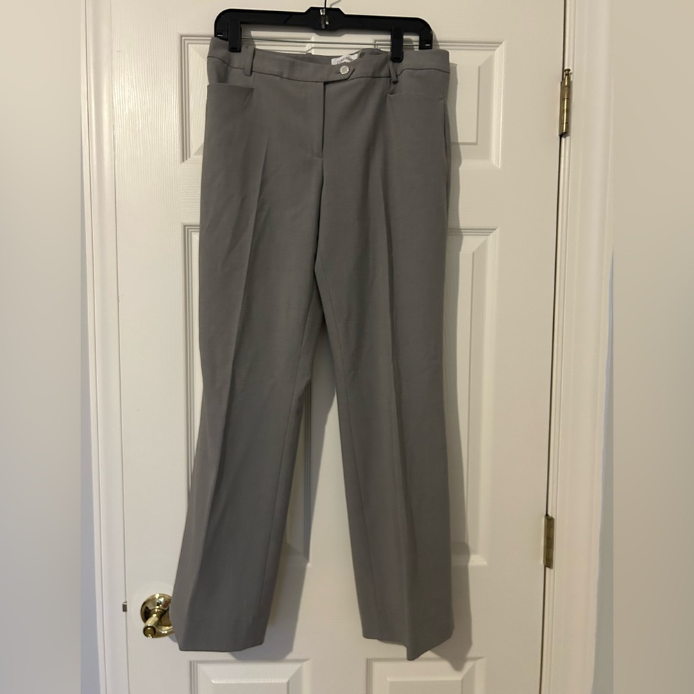 Calvin Klein Women's Gray Straight Leg Pants